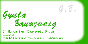 gyula baumzveig business card